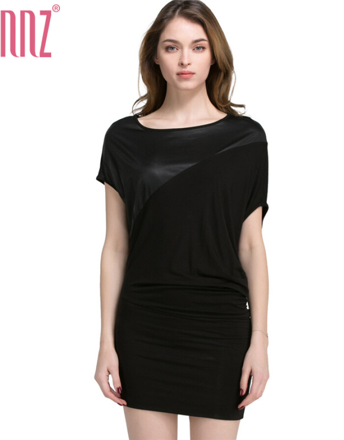 HUNNZ 2016夏季新款 紅色不對稱蝙蝠袖包臀連衣裙，盡顯氣質與時尚